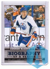 Connor McDavid 2015-16 Upper Deck Biography of a Season Card #BIOCM-2